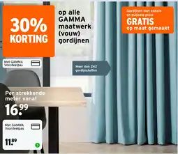 GAMMA gamma maatwerk (vouw) gordijnen aanbieding