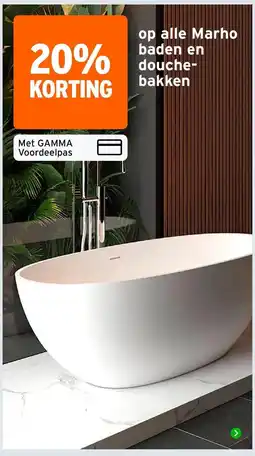 GAMMA Marho baden en douche-bakken aanbieding