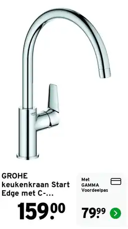 GAMMA GROHE keukenkraan Start Edge aanbieding