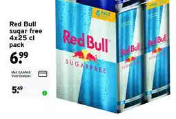 GAMMA Red Bull sugar free aanbieding