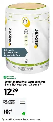 GAMMA Isover dakisolatie Vario glaswol aanbieding