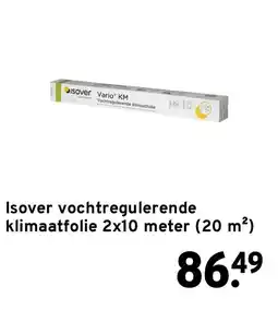 GAMMA Isover vochtregulerende klimaatfolie aanbieding