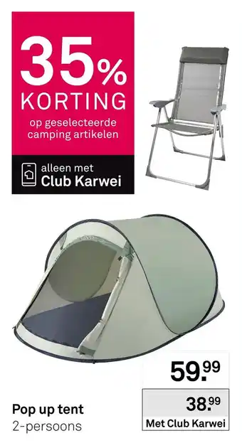 Karwei Karwei pop up tent aanbieding