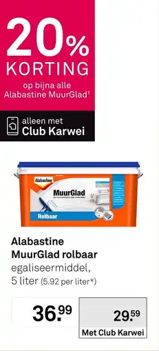Karwei Alabastine MuurGlad rolbaar aanbieding