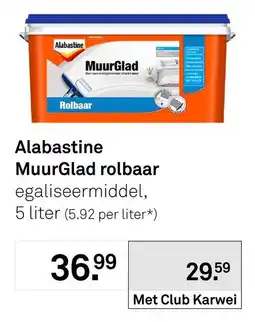 Karwei Alabastine MuurGlad rolbaar aanbieding