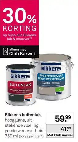 Karwei Sikkens buitenlak aanbieding