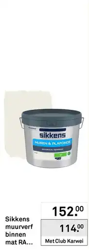 Karwei Sikkens muurverf binnen mat RA... aanbieding