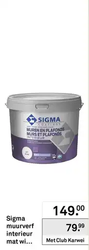 Karwei Sigma muurverf interieur mat wi... aanbieding