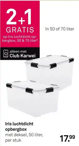 Karwei Iris luchtdicht opbergbox aanbieding