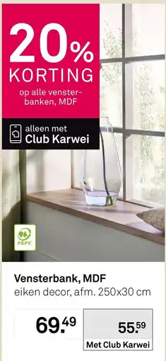 Karwei Karwei vensterbank, MDF aanbieding