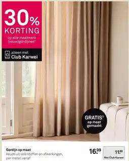 Karwei Club Karwei gordijn op maat aanbieding