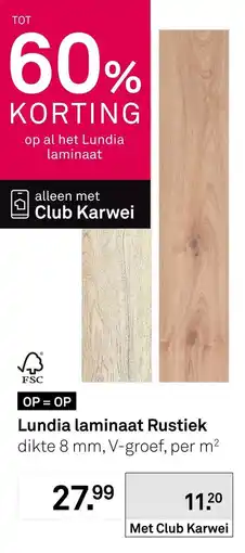 Karwei Lundia laminaat Rustiek aanbieding