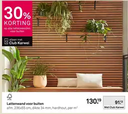 Karwei Lattenwand voor buiten aanbieding