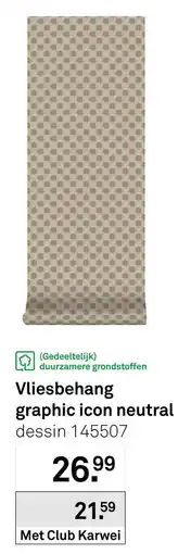 Karwei Vliesbehang graphic icon neutral aanbieding