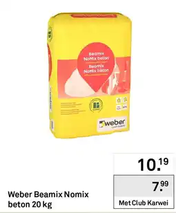 Karwei Weber Beamix Nomix beton aanbieding