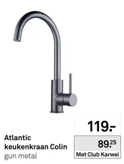 Karwei Atlantic keukenkraan Colin gun metal aanbieding