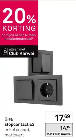 Karwei Gira stopcontact E2 aanbieding