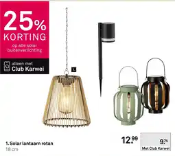 Karwei Club Karwei solar lantaarn rotan aanbieding