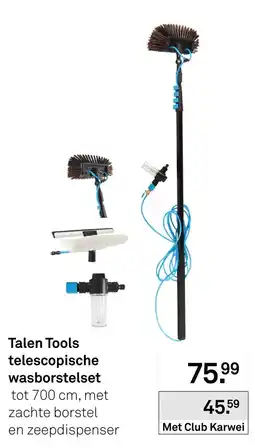 Karwei Talen Tools telescopische wasborstelset aanbieding