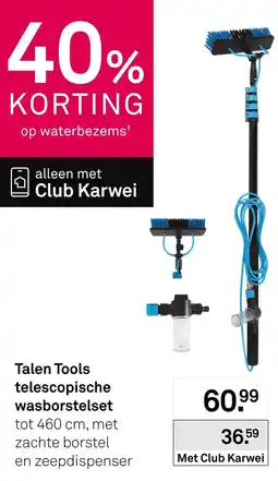 Karwei Talen Tools telescopische wasborstelset aanbieding