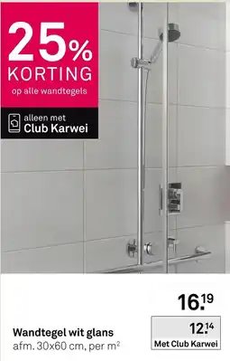 Karwei Karwei wandtegel wit glans aanbieding