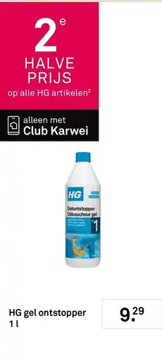 Karwei HG gel ontstopper aanbieding