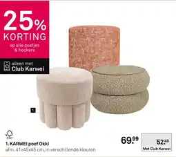 Karwei Karwei poef Okki aanbieding
