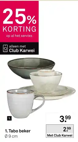 Karwei Tabo beker aanbieding