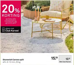 Karwei Stonewish Carrara split aanbieding