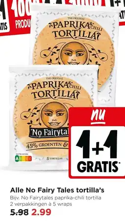 Jumbo Alle No Fairy Tales tortilla's aanbieding