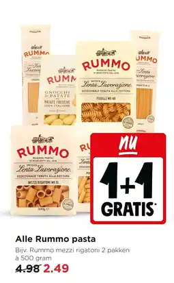 Jumbo Alle Rummo pasta aanbieding