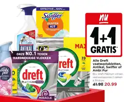 Jumbo Alle Dreft vaatwastabletten, Antikal, Swiffer of Ambi Pur aanbieding