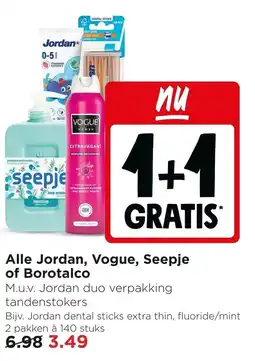 Jumbo Alle Jordan, Vogue, Seepje of Borotalco aanbieding