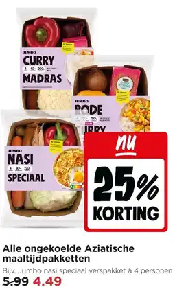 Jumbo Alle ongekoelde Aziatische maaltijdpakketten aanbieding