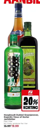 Jumbo Hooghoudt Dubbel Graanjenever, Dujardin Vieux of Gorter Jachtbitter aanbieding