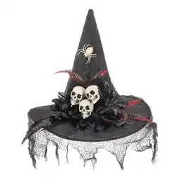 Van Cranenbroek Hoed heks deco skull spider zwart aanbieding