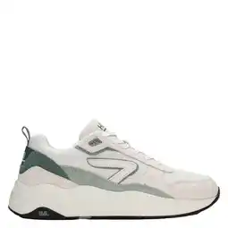 Wehkamp HUB Glide chunky suède sneakers beige/groen aanbieding