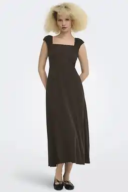 Wehkamp ONLY maxi zomerjurk - bruin aanbieding