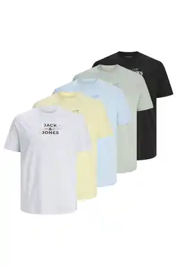 Wehkamp JACK & JONES PLUS SIZE regular T-shirt multi - (set van5) aanbieding