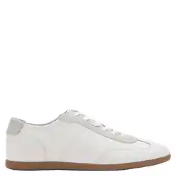 Wehkamp Mango Man leren sneakers - wit aanbieding