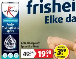 Lucovitaal Lucovitaal Anti-Transpirant Spray aanbieding