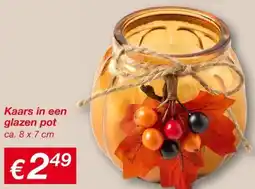 Kik Kaars in een glazen pot aanbieding