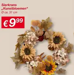 Kik Sierkrans Kunstbloemen aanbieding