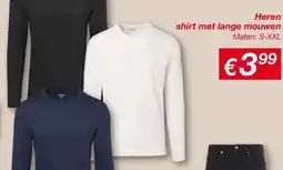 Kik Heren shirt met lange mouwen aanbieding