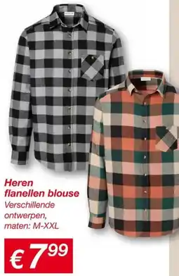 Kik Heren flanellen blouse aanbieding