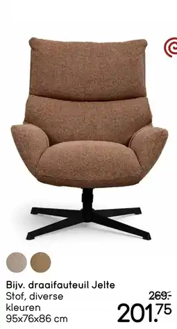 Leen Bakker Draaifauteuil Jelte aanbieding