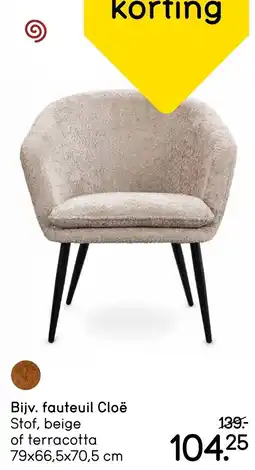 Leen Bakker Fauteuil Cloë aanbieding