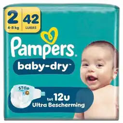 Trekpleister Pampers Baby-Dry Maat 2 Luiers aanbieding