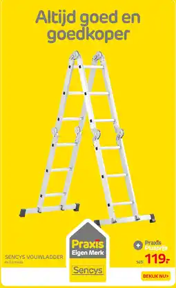 Praxis Sencys vouwladder aanbieding
