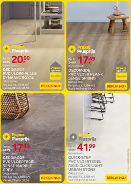 Praxis Decomode pvc vloer plank dynamic royal aanbieding